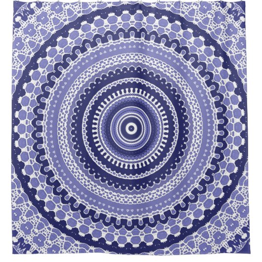 Peri Paarse Lavender Mandala Douchegordijn (Voorkant)