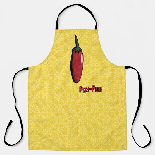 Peri-Peri Chili Pepper All-Over Print Apron Schort (Voorkant)