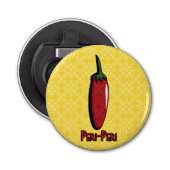 Peri-Peri Chili Pepper Bottle Open Button Flesopener (Voorkant)
