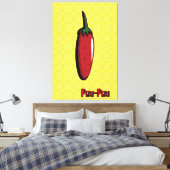 Peri-Peri Chili Pepper Canvas Kunst (Insitu (Slaapkamer))