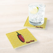 Peri-Peri Chili Pepper Glass Onderzetter (Schuin)