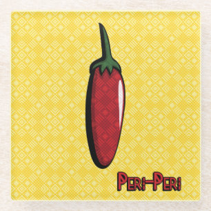 Peri-Peri Chili Pepper Glass Onderzetter