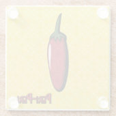 Peri-Peri Chili Pepper Glass Onderzetter (Achterkant)