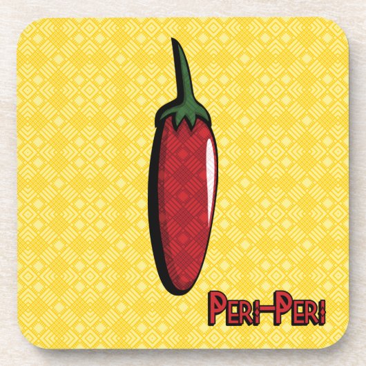 Peri-Peri Chili Pepper Plastic Onderzetter (Voorkant)