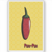 Peri-Peri Chili Pepper Sticker (Voorkant)