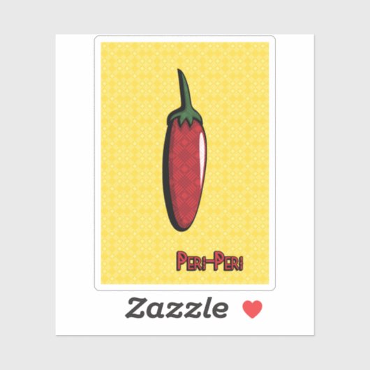 Peri-Peri Chili Pepper Sticker (Vel)