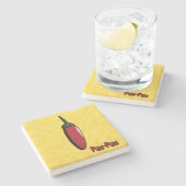 Peri-Peri Chili Pepper Stone Onderzetter (Zijkant)
