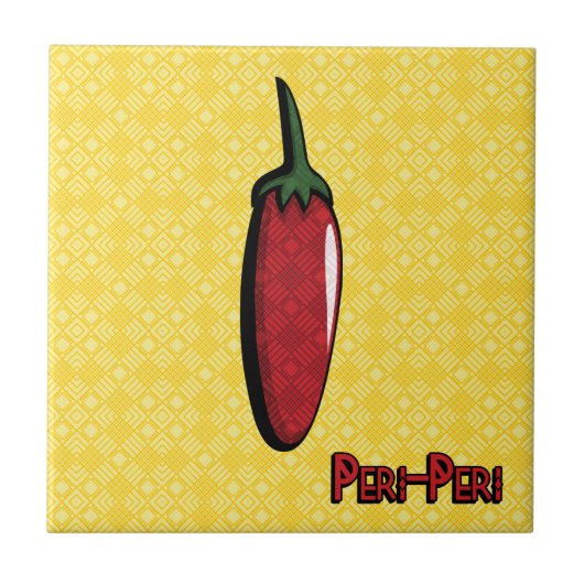 Peri-Peri Chili Pepper Tile Tegeltje (Voorkant)