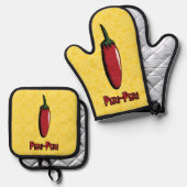 Peri-Peri Chilipeper Ovenwant & Pannenlap Set (Voorkant / Achterkant)