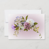 Peri White Mauve Floral Modern Save the Date Kaart (Achterkant)