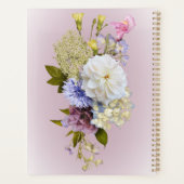 Peri White Mauve Floral Modern Wedding Planner (Achterkant)