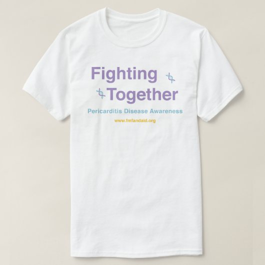 Pericarditis vecht samen t-shirt (Design voorkant)