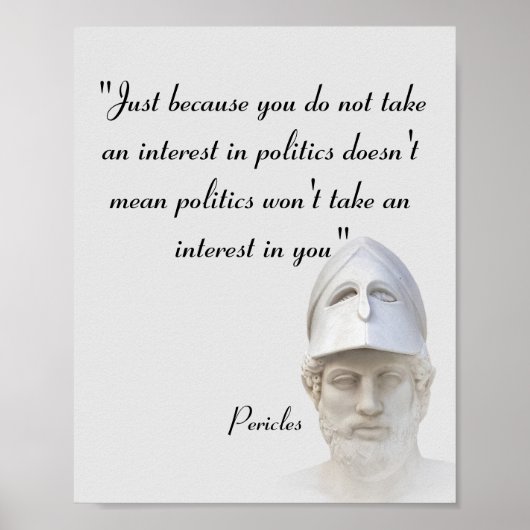 Pericles citeren over beleid poster (Voorkant)
