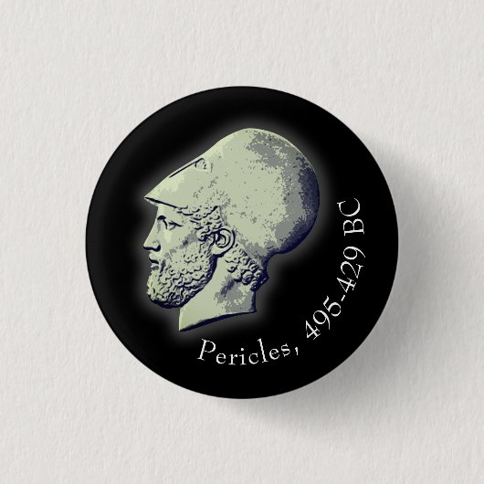 Pericles Portrait Ronde Button 3,2 Cm (Voorkant)