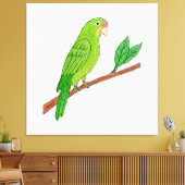 Perico verde del trópico canvas afdruk (Insitu (Woonkamer))