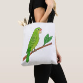 Perico verde del trópico tote bag (Dichtbij)