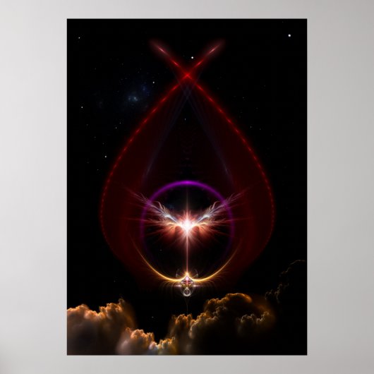 Peridin Fractal Art Wall Poster (Voorkant)