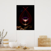 Peridin Fractal Art Wall Poster (Keuken)