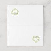 Peridot 1-jarig hartplaatje plaatskaartje (Buitenkant ongevouwen)