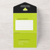 Peridot 1e huwelijksfeest gemstone all in one uitnodiging (Buitenkant)