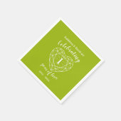 Peridot 1e verjaardag 1 jaar liefdesservetten servet (Hoek)