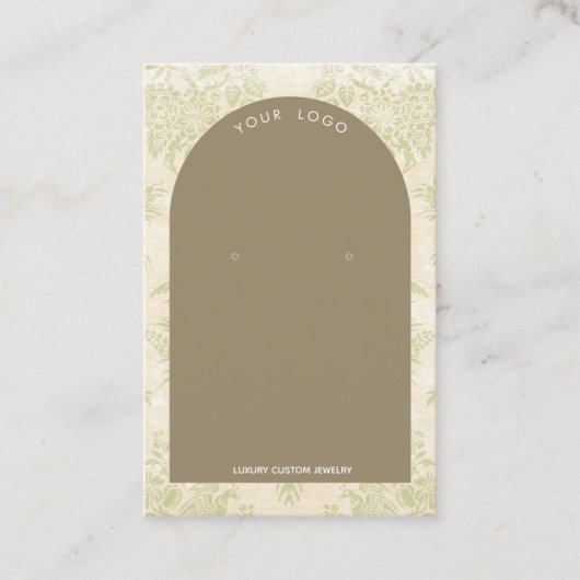 Peridot Arch Earring Display Visitekaartje (Voorkant)