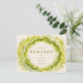 Peridot Augustus Geboortesteen Briefkaart (Staand voorkant)