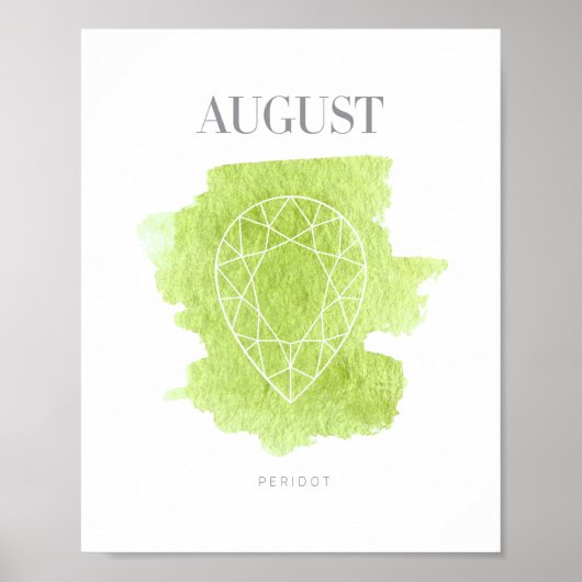 Peridot Birthstone August Poster (Voorkant)