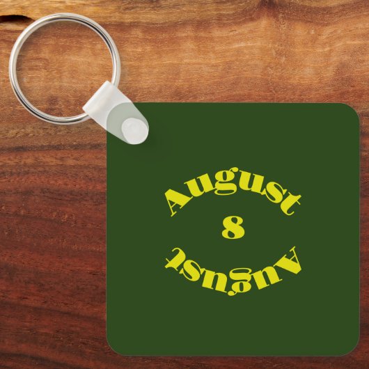 Peridot Birthstone - augustus Sleutelhanger (Voorkant)