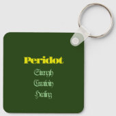 Peridot Birthstone - augustus Sleutelhanger (Achterkant)