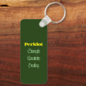 Peridot Birthstone - augustus Sleutelhanger (Achterkant)