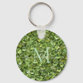Peridot Birthstone Monogram Persoonlijke naam Sleutelhanger (Achterkant)