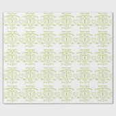 Peridot bruiloft 1 jaar wit groen cadeaupapier (Vlak)