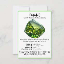 Peridot Crystal Betekenis Kaart