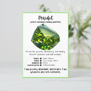 Peridot Crystal Betekenis Kaart