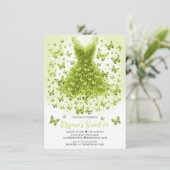 Peridot Crystal Vlinder Jurk August Birthstone Kaart (Staand voorkant)