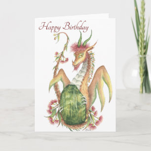 Peridot Dragon (Virgo) - Verjaardagskaart Kaart