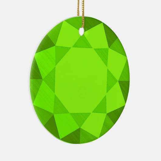 Peridot edelsteen / juweel grafisch Afbeelding Keramisch Ornament (Rechts)