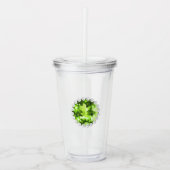 Peridot en parels acryl drinkbeker (Voorkant)