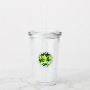 Peridot en parels acryl drinkbeker