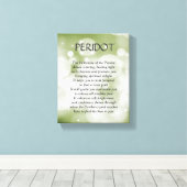 Peridot geboortesteen - Augustus gedicht kunst can Canvas Afdruk (Insitu (Houten vloer))