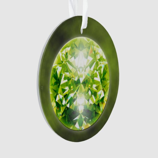 Peridot Gemstone Ornament (voorkant)