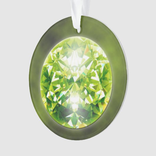 Peridot Gemstone Ornament (voorkant)