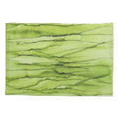 Peridot Green Abstract Art Kussensloop (Achterkant-Links)