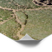 Peridot Green Black Gold Agate Abstract Poster (Hoek)