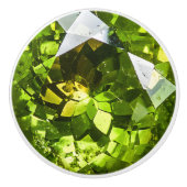 Peridot Green Gem Pattern Keramische Knop (Voorkant)