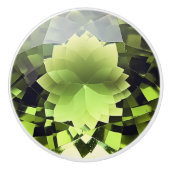 Peridot groen edelsteen patroon keramische knop (Voorkant)