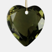 Peridot Heart Keramisch Ornament (Rechts)