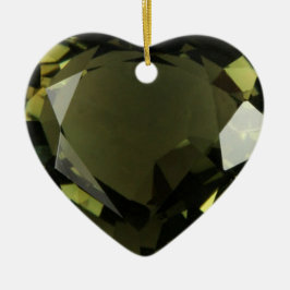 Peridot Heart Keramisch Ornament