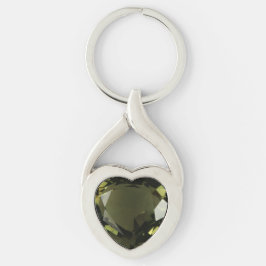 Peridot Heart Sleutelhanger